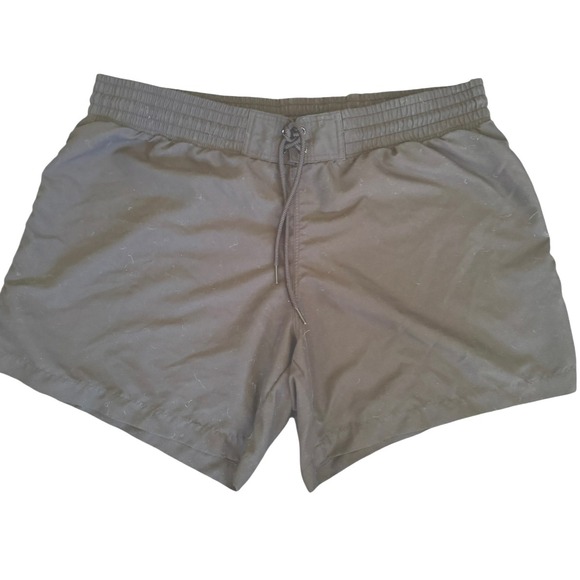 AVA VIV Black Nylon Blend‎ Athletic Shorts Drawstring Waist Activewear Sz 14W - Picture 3 of 4